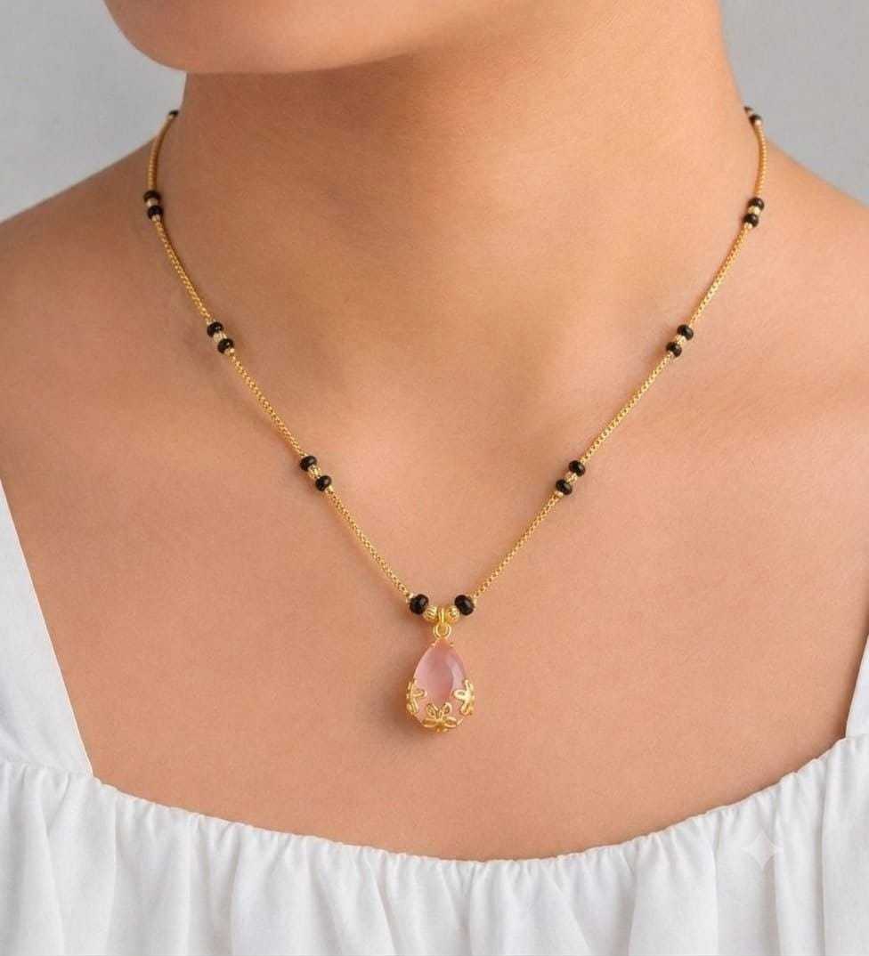 Teardrop Stone Pendant Mangalsutra