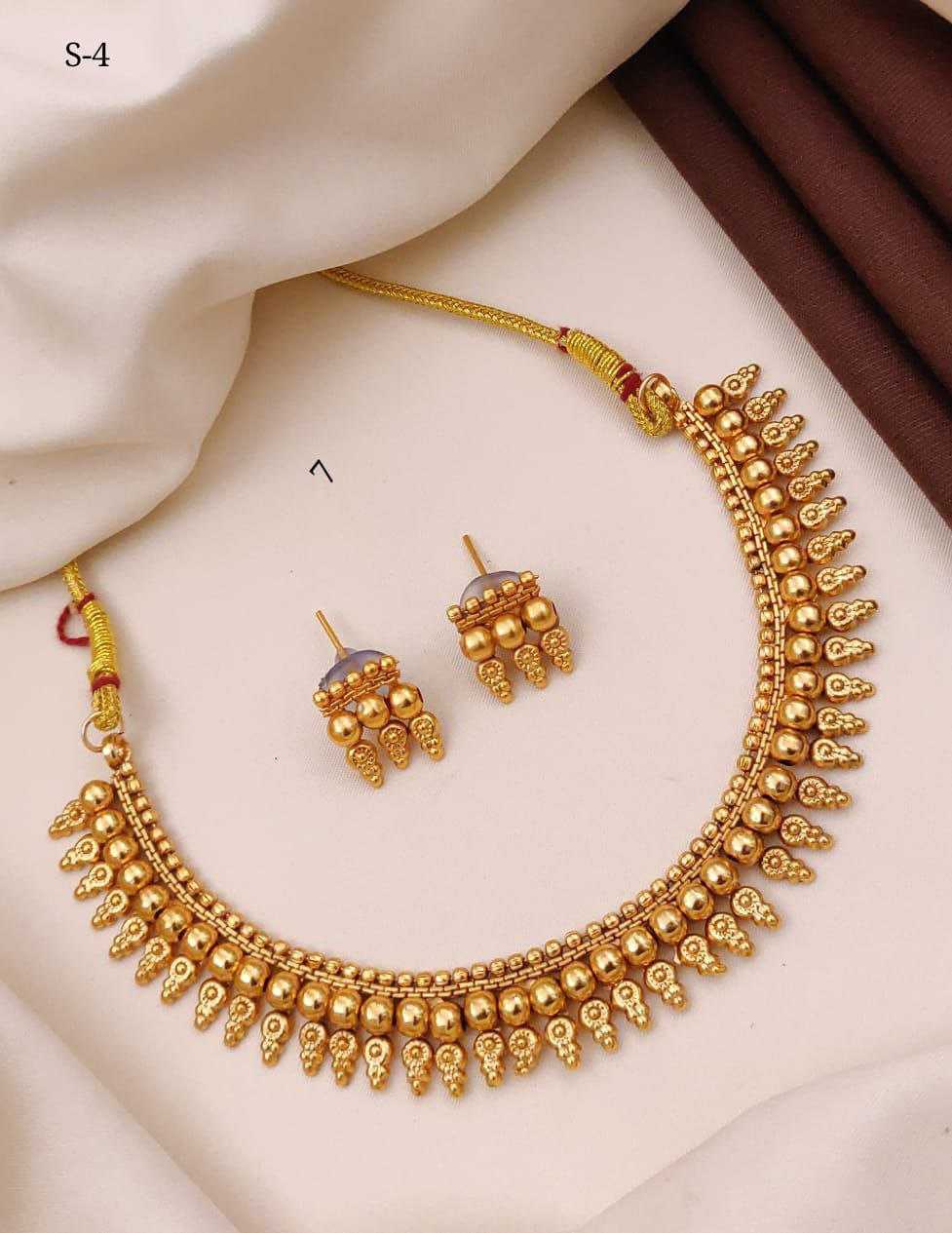 Temple Drop Fringe Necklace with Jhumkas