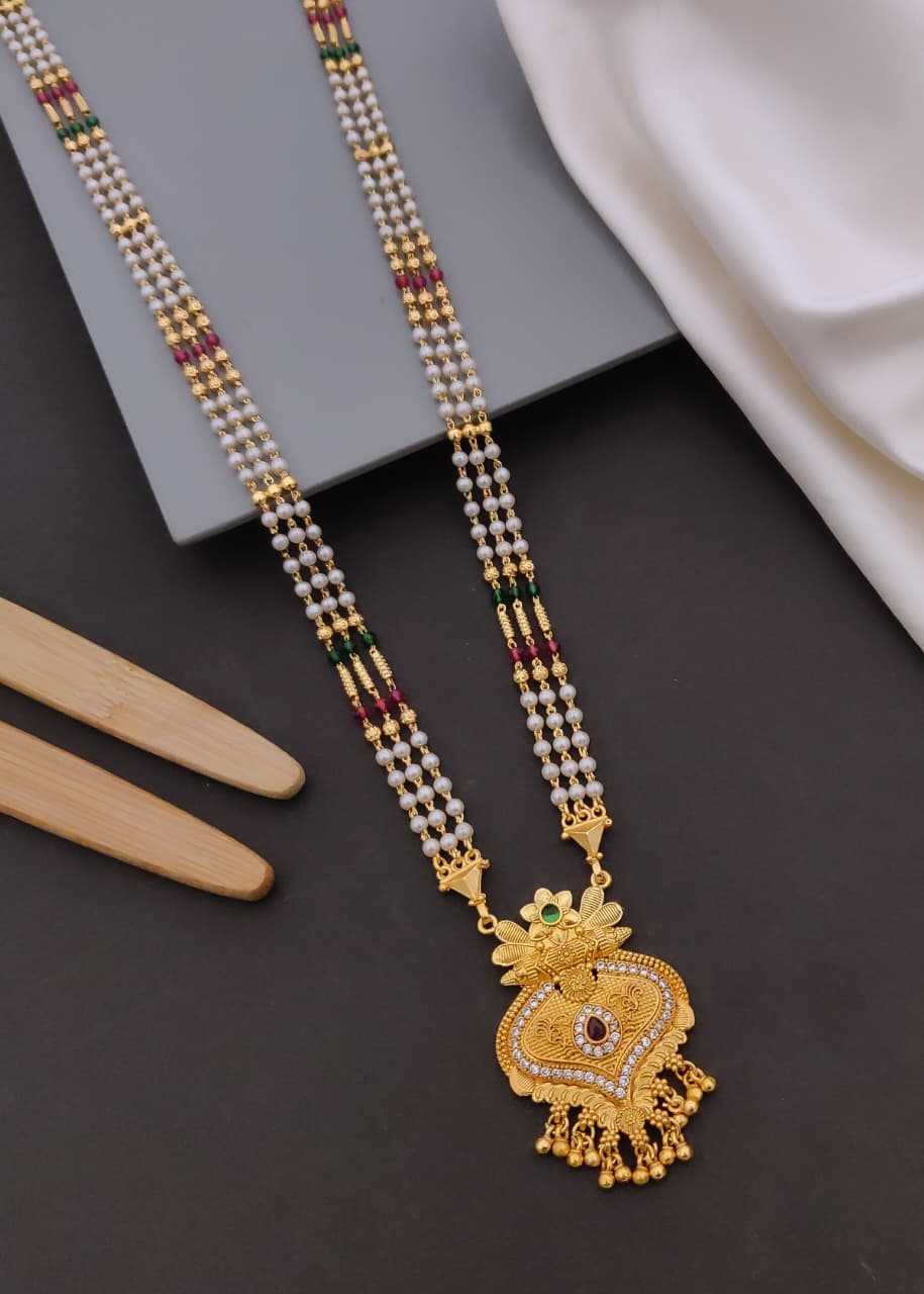 Three Strand Pearl Chain with Heart Pendant
