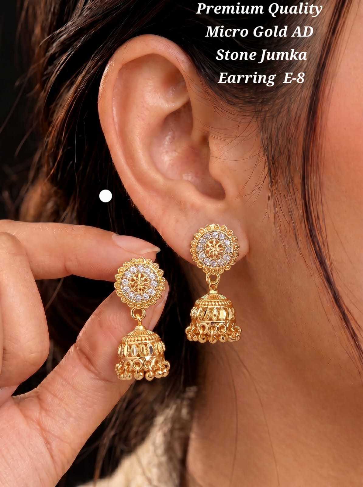 Traditional Jhumka Earrings with Bead Fringe