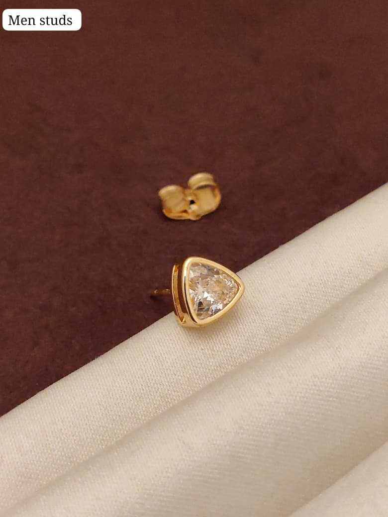 Trillion-Cut Cubic Zirconia Triangular Studs