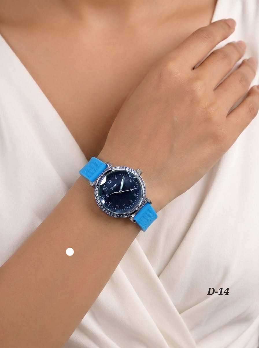 Turquoise Silicone Strap Ladies Watch