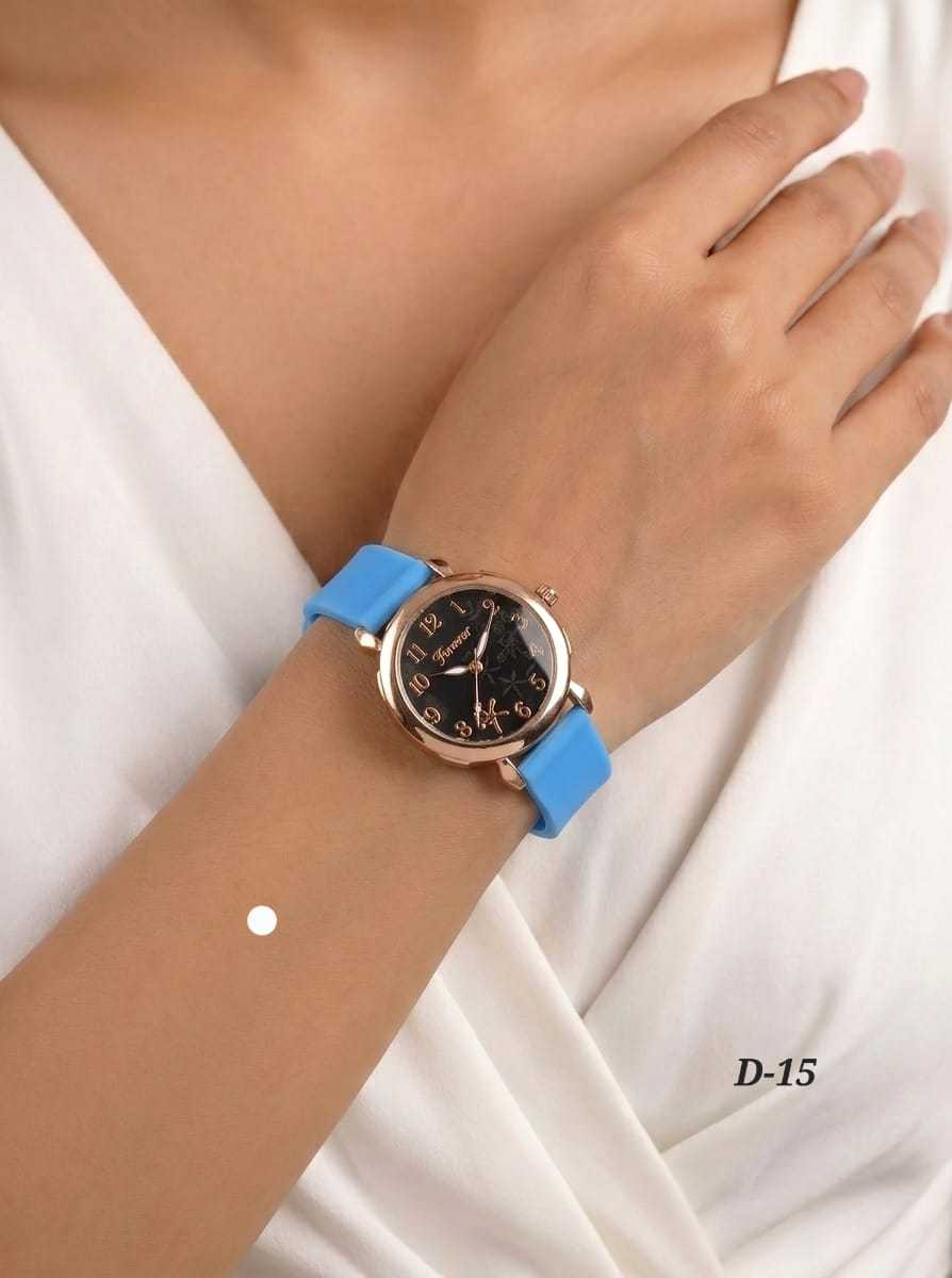 Turquoise Silicone Strap Ladies Watch