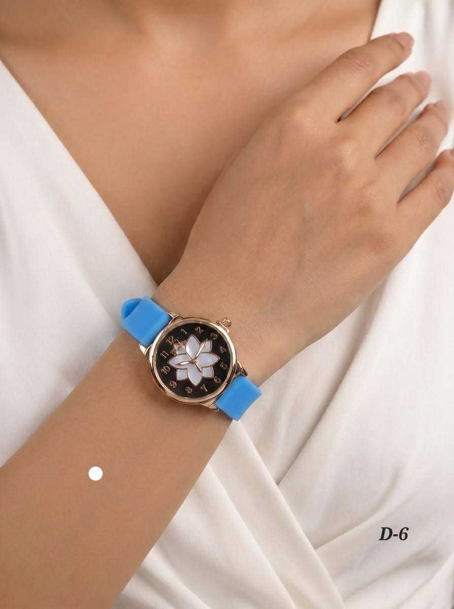 Turquoise Silicone Strap Ladies Watch