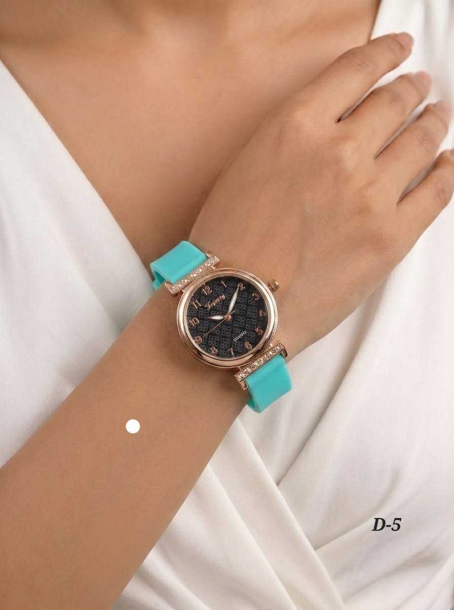 Turquoise Silicone Strap Ladies Watch