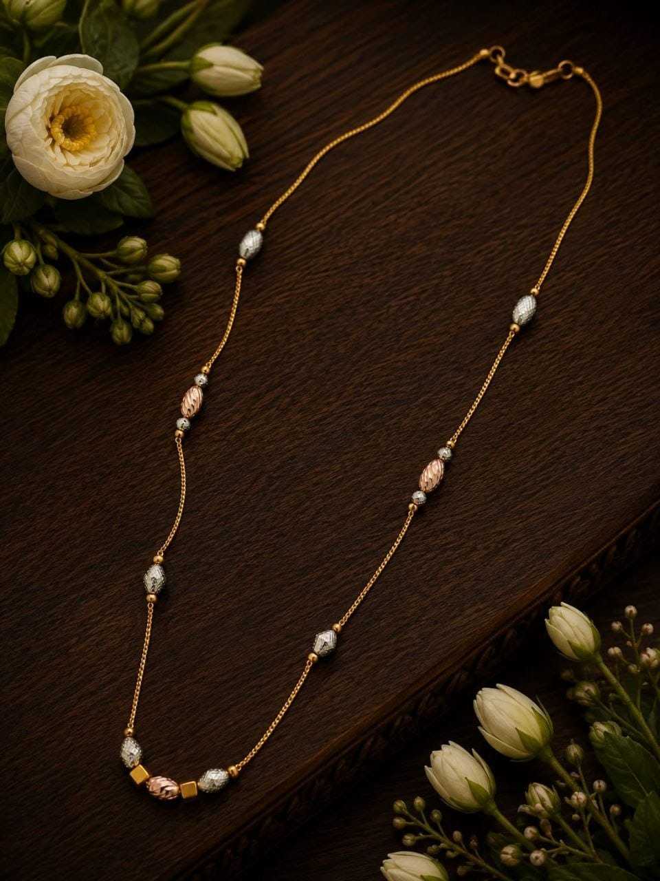 Two-Tone Fancy Chain with Geometric Beads