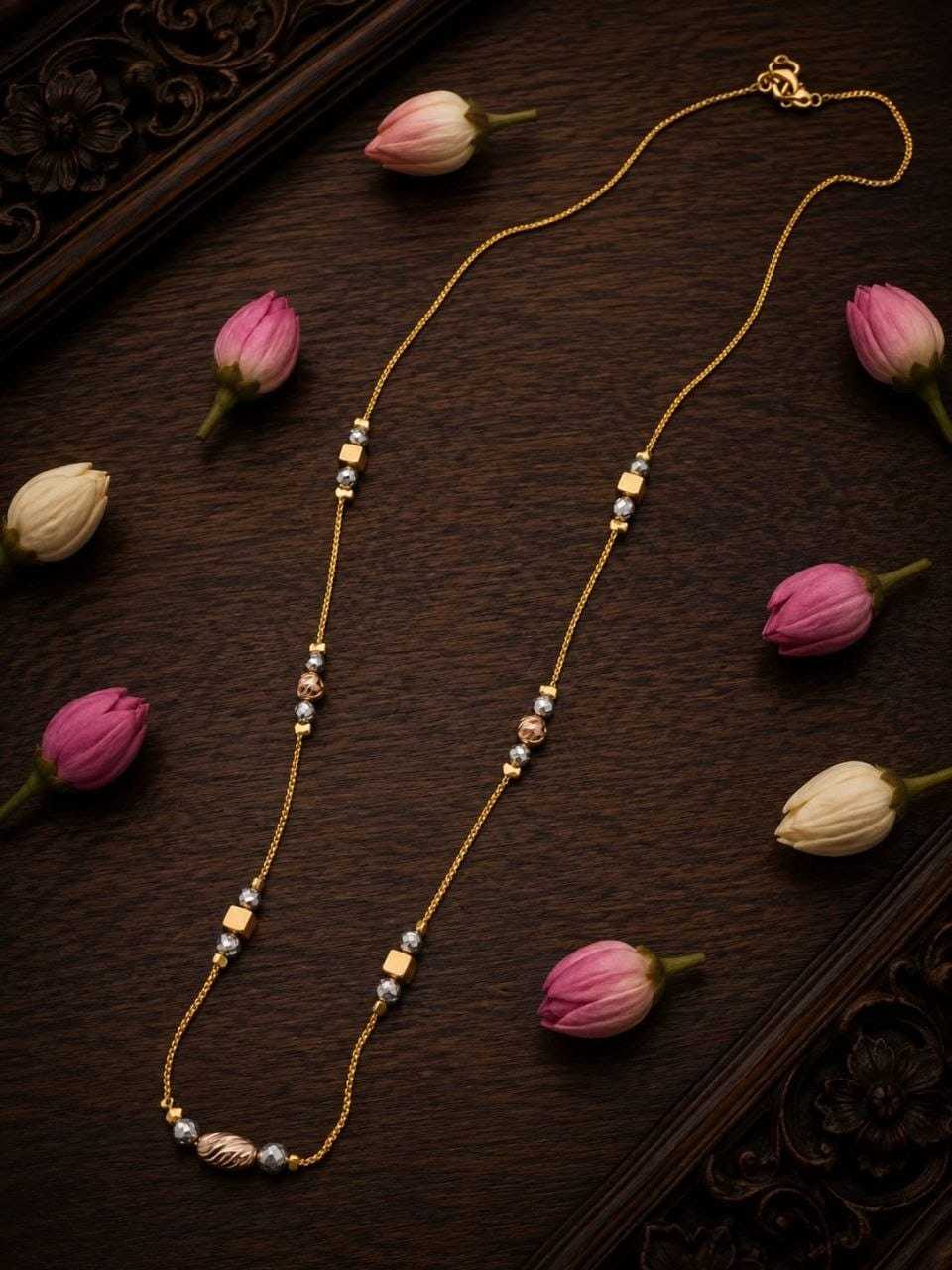 Two-Tone Fancy Chain with Geometric Beads
