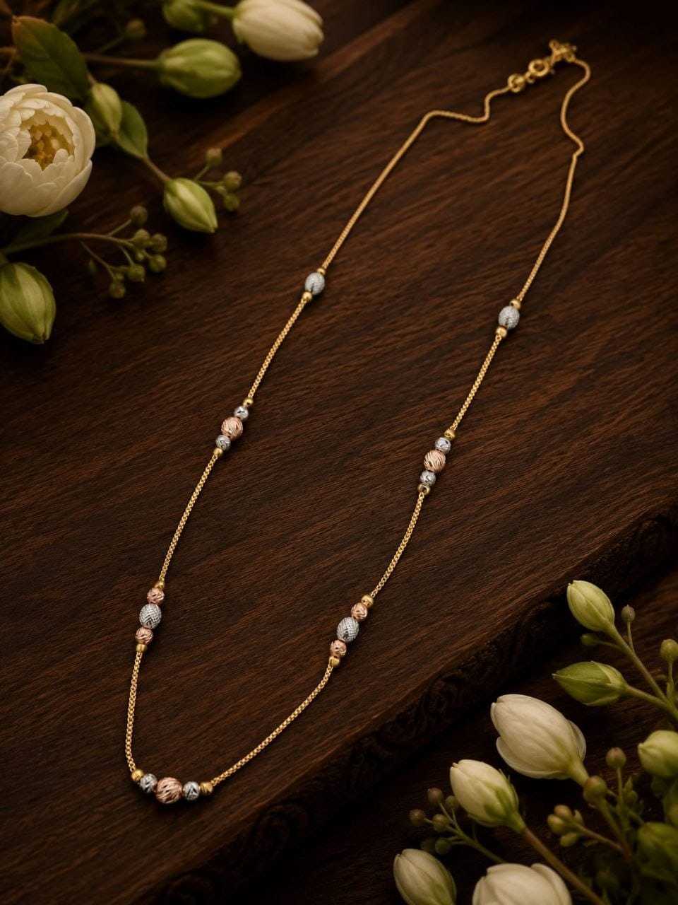 Two-Tone Fancy Chain with Geometric Beads