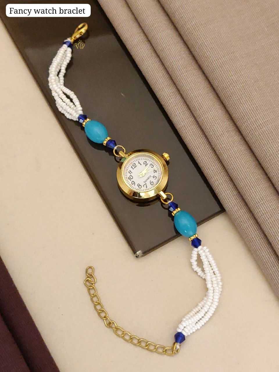 Vintage Pearl & Emerald Watch Bracelet