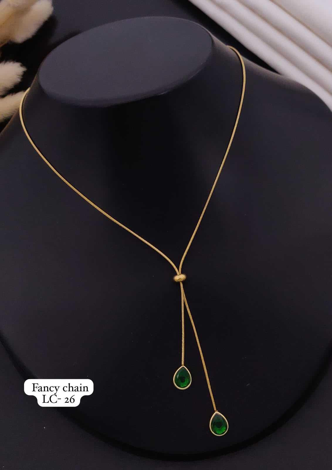 Y-Shaped Lariat Necklace with Heart Charms