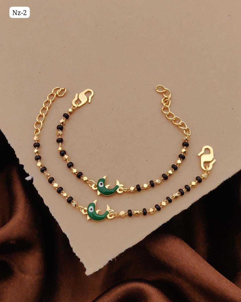 Yellow Evil Eye Dual Strand Nazariya Bracelet Set