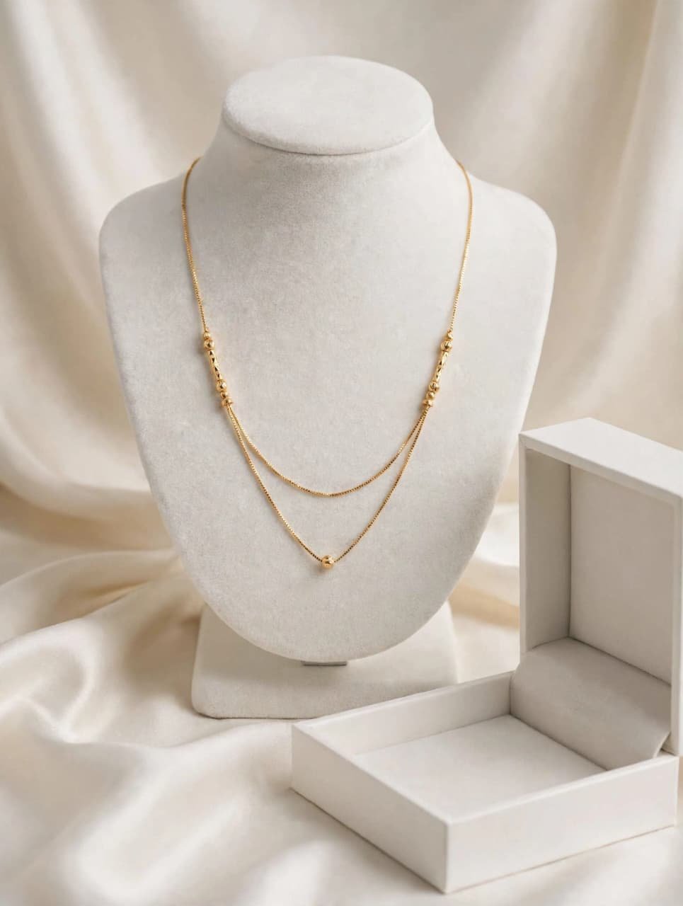 Kajal Boond Double Chain Necklace