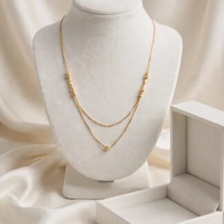 Kajal Boond Double Chain Necklace